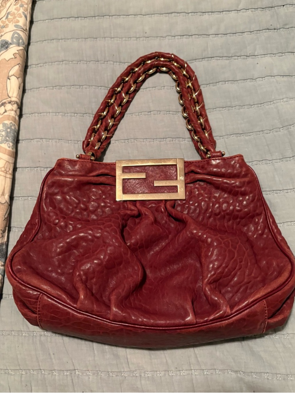 Fendi FF ZUCCA MIA CHAIN SHOULDER BAG